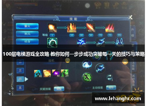 100层电梯游戏全攻略 教你如何一步步成功突破每一关的技巧与策略